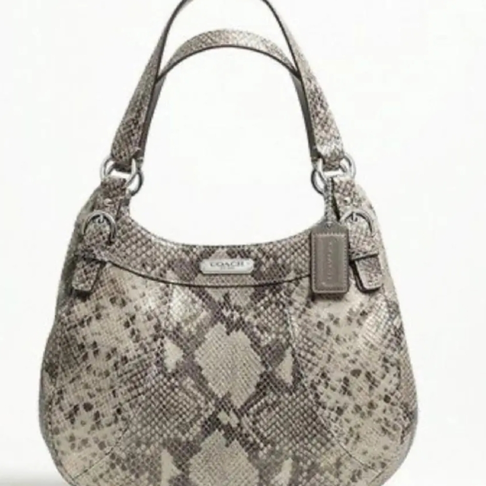 Coach Snake Print Hobo Bag